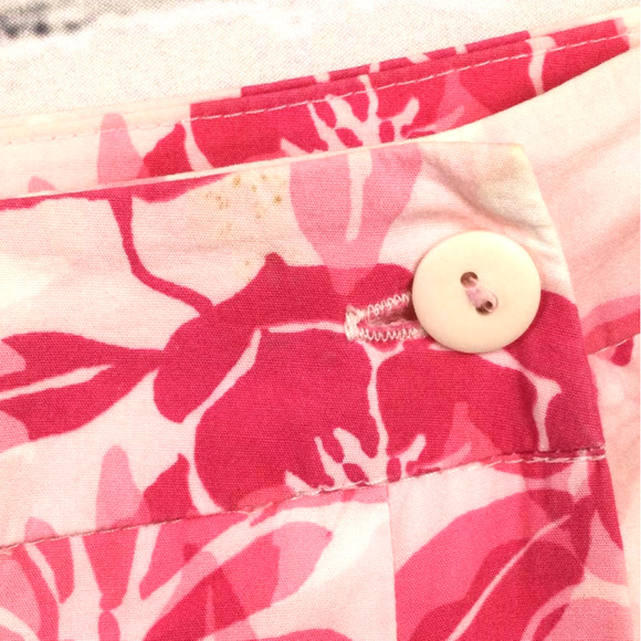 VTG Talbots Women's Barbie Pink Floral Wrap Lined Cotton Maxi Skirt Size 8 - Picture 15 of 16